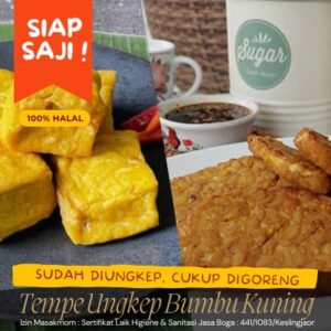 Tempe Tahu Ungkep Bumbu Kuning - Siap Goreng