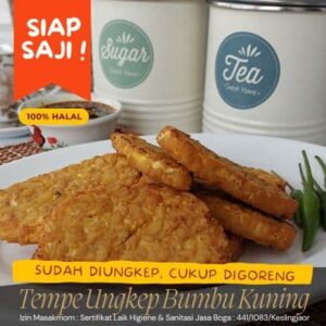 Tempe Ungkep Bumbu Kuning - Siap Goreng